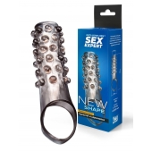 Дымчатая насадка на пенис с выпуклостями - 11 см. - Sex Expert - в Орске купить с доставкой