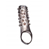 Дымчатая насадка на пенис с выпуклостями - 11 см. - Sex Expert - в Орске купить с доставкой