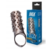 Дымчатая насадка на пенис с шипами и выпуклостями - 12,5 см. - Sex Expert - в Орске купить с доставкой