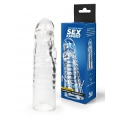 Прозрачная закрытая насадка на член - 15 см. - Sex Expert - в Орске купить с доставкой
