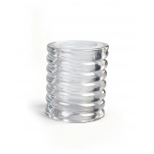 Прозрачная сквозная насадка на пенис с ребрышками - Sex Expert - в Орске купить с доставкой