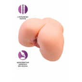 Телесный мастурбатор в форме попки с 2 любовными входами - No Name - в Орске купить с доставкой