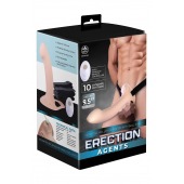Телесный полый страпон с вибрацией Erection Agents - 24,1 см. - NMC - купить с доставкой в Орске