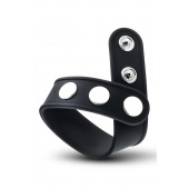 Черное эрекционное кольцо на кнопках - Blush Novelties - в Орске купить с доставкой