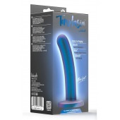 Синяя насадка с гладкой поверхностью Surrender 5.75 Inch Intermediate Pegging Dildo - 14,6 см. - Blush Novelties - купить с доставкой в Орске
