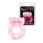Розовое эрекционное виброкольцо с бабочкой - 1137 - в Орске купить с доставкой