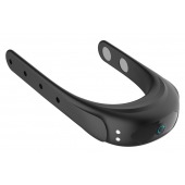 Черное эрекционное виброкольцо на ремешках - Boys of Toys - в Орске купить с доставкой