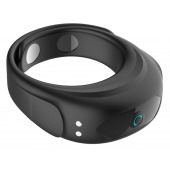 Черное эрекционное виброкольцо на ремешках - Boys of Toys - в Орске купить с доставкой