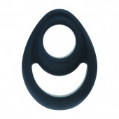 Черное эрекционное кольцо Double Ergo Silicone Cockring - Shots Media BV - в Орске купить с доставкой