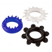 Набор из 3 эрекционных колец разного цвета и рельефа - Boys of Toys - в Орске купить с доставкой