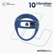 Синее интерактивное эрекционное виброкольцо Rank - Intoyou - в Орске купить с доставкой