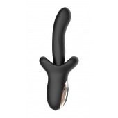 Черный вибратор с постукивающим эффектом - 22 см. - Secwell