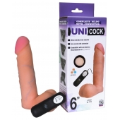 Фаллическая насадка Харнесс UNICOCK 6  с вибрацией - 18 см. - LOVETOY (А-Полимер) - купить с доставкой в Орске