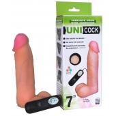 Фаллическая насадка Харнесс UNICOCK 7  с вибрацией - 19 см. - LOVETOY (А-Полимер) - купить с доставкой в Орске
