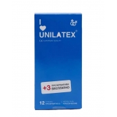 Классические презервативы Unilatex Natural Plain - 12 шт. + 3 шт. в подарок - Unilatex - купить с доставкой в Орске