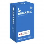 Классические презервативы Unilatex Natural Plain - 12 шт. + 3 шт. в подарок - Unilatex - купить с доставкой в Орске