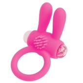 Розовое эрекционное виброкольцо A-toys с ушками - A-toys - в Орске купить с доставкой