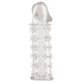 Гелевая прозрачная насадка с шипами - 12 см. - Toyfa Basic - в Орске купить с доставкой