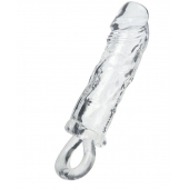 Прозрачная насадка с петлёй для фиксации - 14 см. - ToyFa - в Орске купить с доставкой