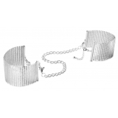 Серебристые наручники-браслеты Desir Metallique Handcuffs - Bijoux Indiscrets - купить с доставкой в Орске