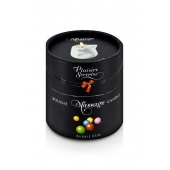 Массажная свеча с ароматом бубль-гума Bougie de Massage Gourmande Bubble Gum - 80 мл. - Plaisir Secret - купить с доставкой в Орске