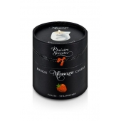 Массажная свеча с ароматом клубники Bougie de Massage Gourmande Fraise - 80 мл. - Plaisir Secret - купить с доставкой в Орске