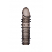 Дымчатая закрытая насадка ToyFa XLover с чешуйками и пупырышками - 13,5 см. - ToyFa - в Орске купить с доставкой