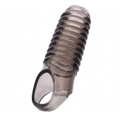 Дымчатая насадка с рёбрышками и подхватом мошонки ToyFa XLover - 12,5 см. - ToyFa - в Орске купить с доставкой