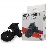 Чёрное эрекционное виброкольцо Sweet Ring с дельфинчиком - Baile - в Орске купить с доставкой