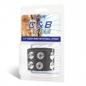 Ремень на член и мошонку 1.5  Cock Ring With Ball Strap - BlueLine - купить с доставкой в Орске