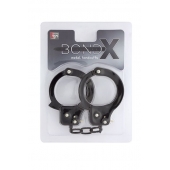 Чёрные наручники из листового металла BONDX METAL CUFFS BLACK - Dream Toys - купить с доставкой в Орске