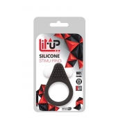 Чёрное эрекционное кольцо LIT-UP SILICONE STIMU RING 1 BLACK - Dream Toys - в Орске купить с доставкой
