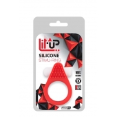 Красное эрекционное кольцо LIT-UP SILICONE STIMU RING 1 RED - Dream Toys - в Орске купить с доставкой
