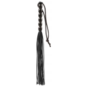 Чёрная мини-плеть из резины Rubber Mini Whip - 22 см. - Blush Novelties - купить с доставкой в Орске
