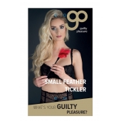 Пластиковая метелочка с красными пёрышками Small Feather Tickler - 32 см. - Blush Novelties - купить с доставкой в Орске