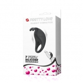 Чёрное эрекционное кольцо с вибрацией Rabbit Vibrator - Baile - в Орске купить с доставкой