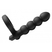 Насадка для двойного проникновения Double Fun Cock Ring with Double Penetration Vibe - XR Brands - в Орске купить с доставкой