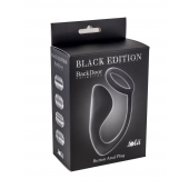Чёрное эрекционное кольцо с анальной пробкой Button Anal Plug - Lola Games - в Орске купить с доставкой