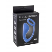 Синее эрекционное кольцо с анальной пробкой Button Anal Plug - Lola Games - в Орске купить с доставкой