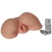 Телесная вибровагина из киберкожи с выносным пультом - LOVETOY (А-Полимер) - в Орске купить с доставкой