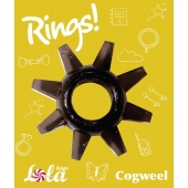Чёрное эрекционное кольцо Rings Cogweel - Lola Games - в Орске купить с доставкой
