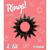 Чёрное эрекционное кольцо Rings Cristal - Lola Games - в Орске купить с доставкой