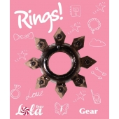 Чёрное эрекционное кольцо Rings Gear - Lola Games - в Орске купить с доставкой
