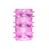 Розовая насадка на пенис Rings Armour - Lola Games - в Орске купить с доставкой