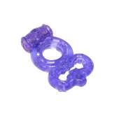 Фиолетовое эрекционное кольцо Rings Treadle с подхватом - Lola Games - в Орске купить с доставкой