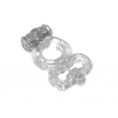 Прозрачное эрекционное кольцо Rings Treadle с подхватом - Lola Games - в Орске купить с доставкой