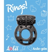 Черное эрекционное кольцо с вибрацией Rings Axle-pin - Lola Games - в Орске купить с доставкой