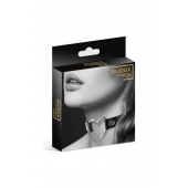 Чёрный чокер с кольцом в форме сердца - Bijoux Pour Toi - купить с доставкой в Орске