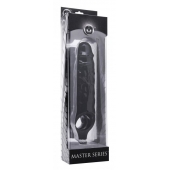 Чёрная увеличивающая насадка на член Mamba Cock Sheath Packaged - 16,5 см. - XR Brands - в Орске купить с доставкой