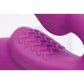 Ярко-розовый безремневой вибрострапон Evoke Vibrating Strapless Silicone Strap-on Dildo - XR Brands - купить с доставкой в Орске